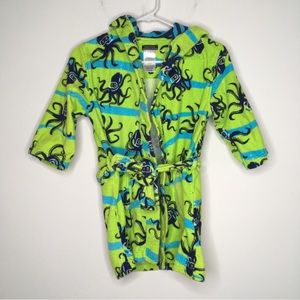 Nautica Lime Green And Blue Octopus Robe 7/8